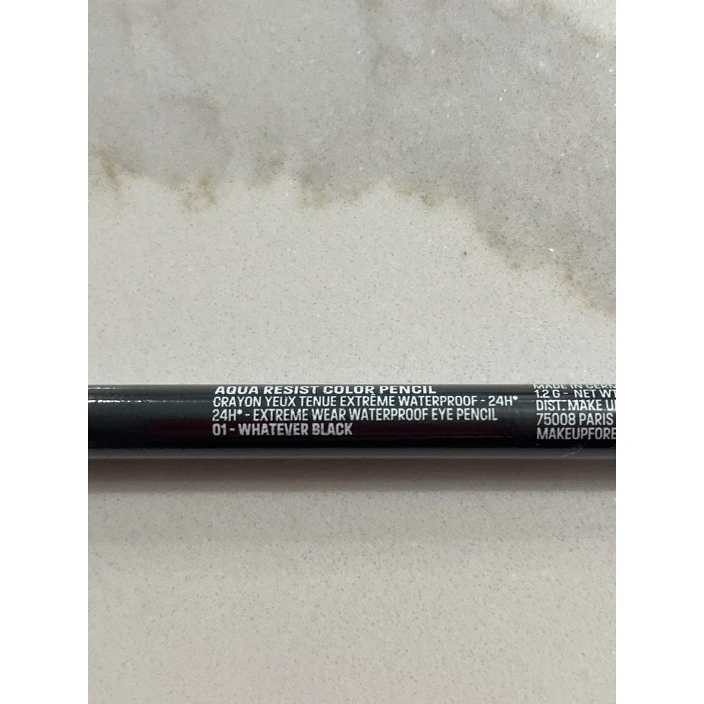 Make Up For Ever Aqua Resist Color Pencil 01 Whatever Black Waterproof‎ Eyeliner